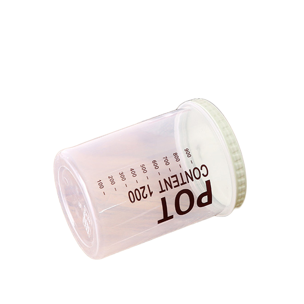 Kitchen Plastic Food Cereal Storage Box Container Transparent Sealed Jar Bottle - green, 900ml