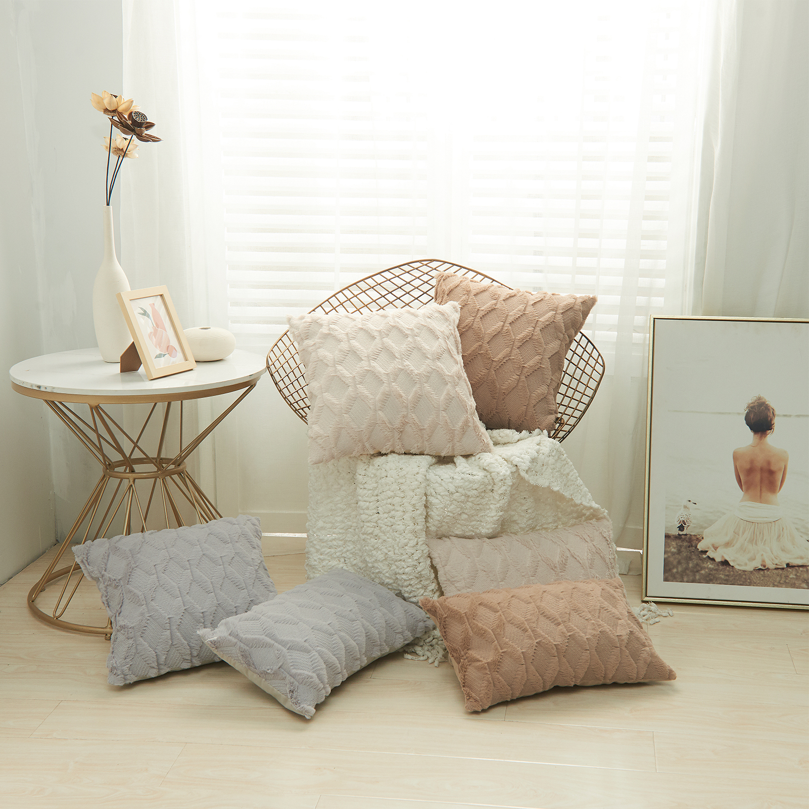 Letters Quote Words Pillowcase Cotton Linen Sofa Waist Cushion Cover Home Decor 