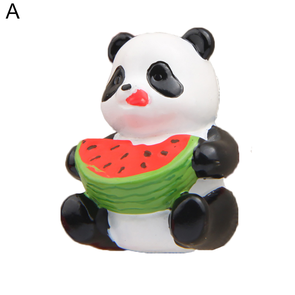 Lovely Fruit Holding Panda Magnet Fridge Sticker Home Cafe Refrigerator Decor - a