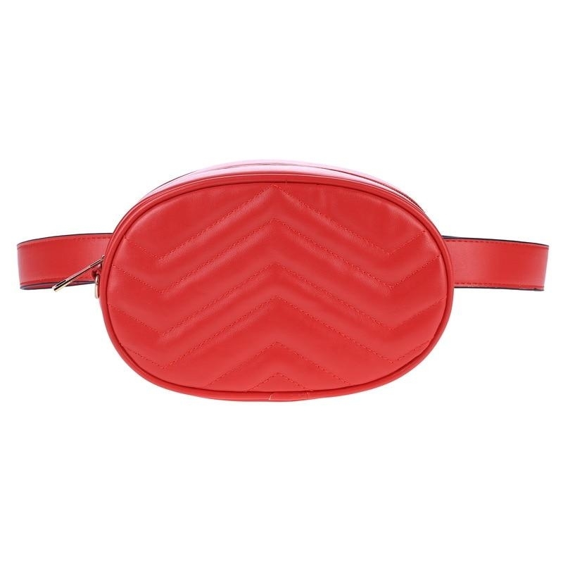 red designer belt bag