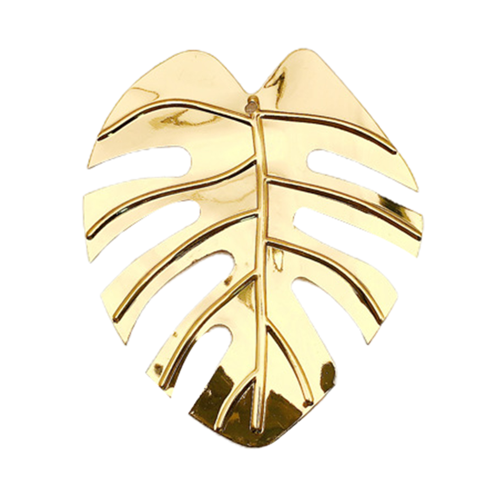 Eye-catching Napkin Ring Stylish Stainless Steel Creative Leaf Shape Napkin Holder for Kitchen - golden