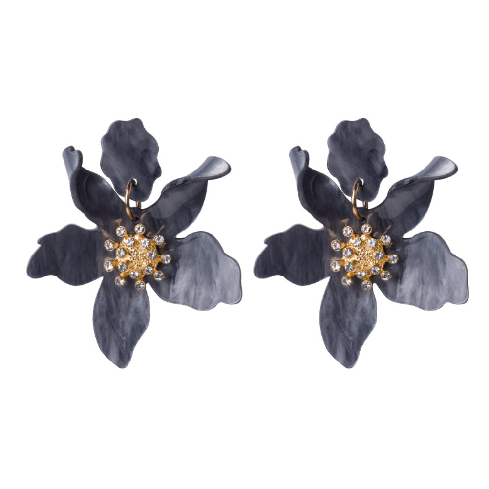 Fashion Women Acrylic Flower Pendant Statement Ear Studs Earrings Jewelry G FP 