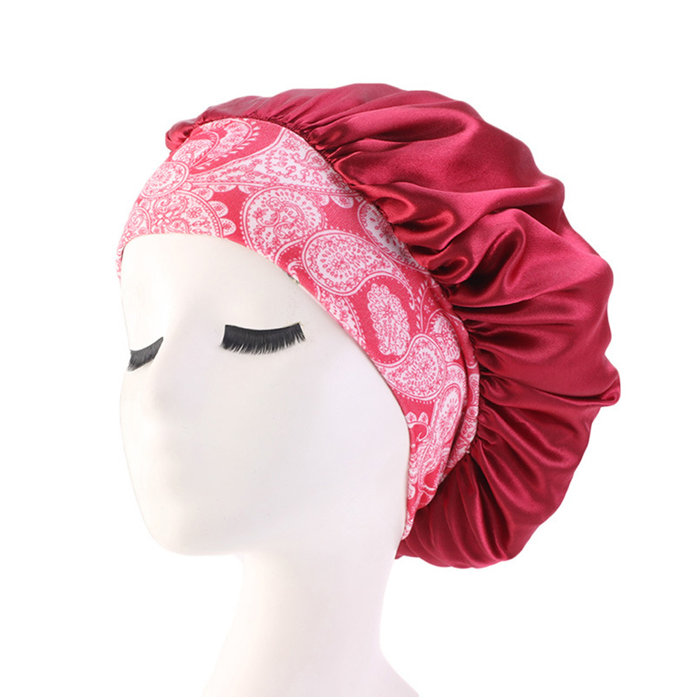 Fashion Women Night Sleep Floral Turban Hat Wide Band Hair Care Wrap Chemo Cap