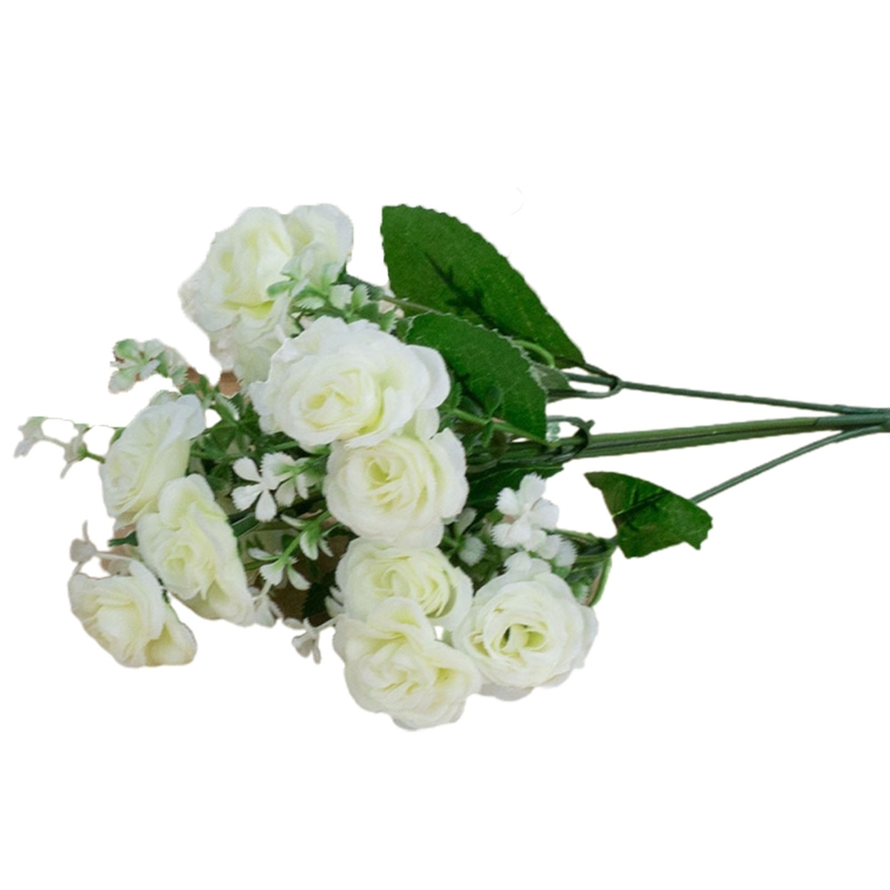 1 Bouquet 15 x Head Button Flowers Artificial Decor For Wedding Evening Party 