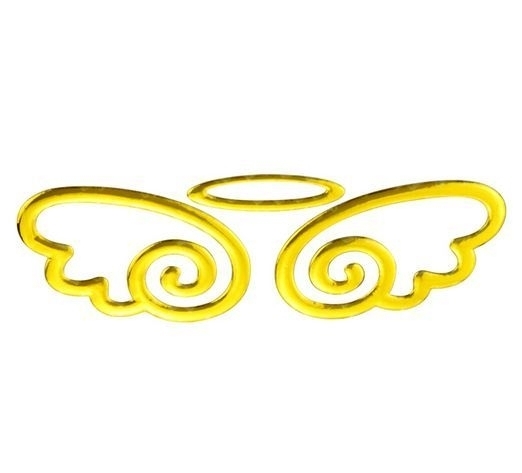 2pcs/lot Car-styling 3D Angel Fairy Wings Auto Car Sticker Emblem Badge Decal Gold Silver Car Logo Decor Sticker Car Styling - gold