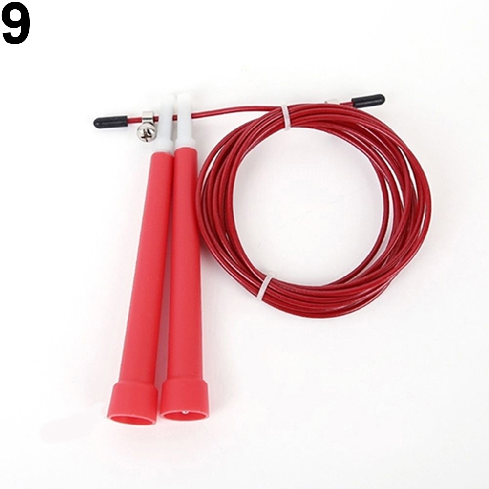 Speed Wire Skipping Adjustable Jump Rope Fitness Sport Exercise Cardio #K 