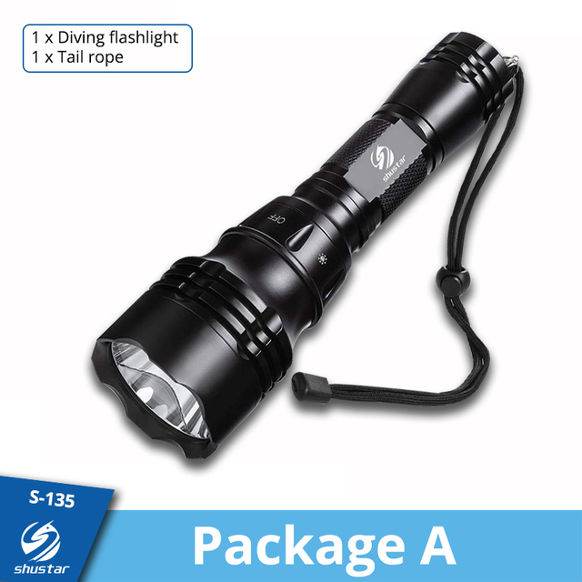Professional LEDs Diving Flashlight Waterproof Underwater  Diver Torch JO 