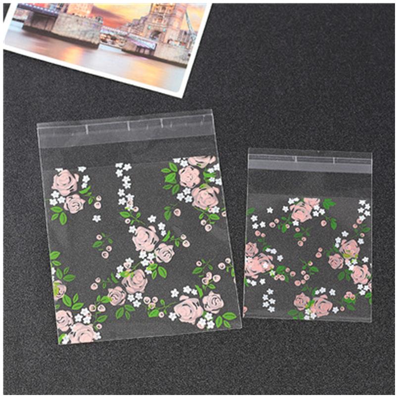Special Hollow Flowers Cookie Wedding Party Favor Self-Adhesive Plastic OPP Bags 
